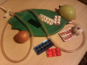 klystýr a odčervovací tablety